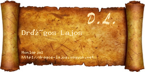 Drágos Lajos névjegykártya